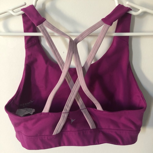 Magenta Cross Strap Sports Bra! - Picture 2 of 3